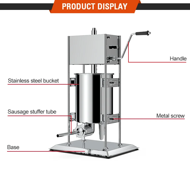
Commercial salami sausage casing making stuffer filler machine 
