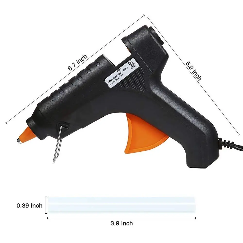 120V/60HZ 40W Mini Hot Melt Craft Glue Gun Kit