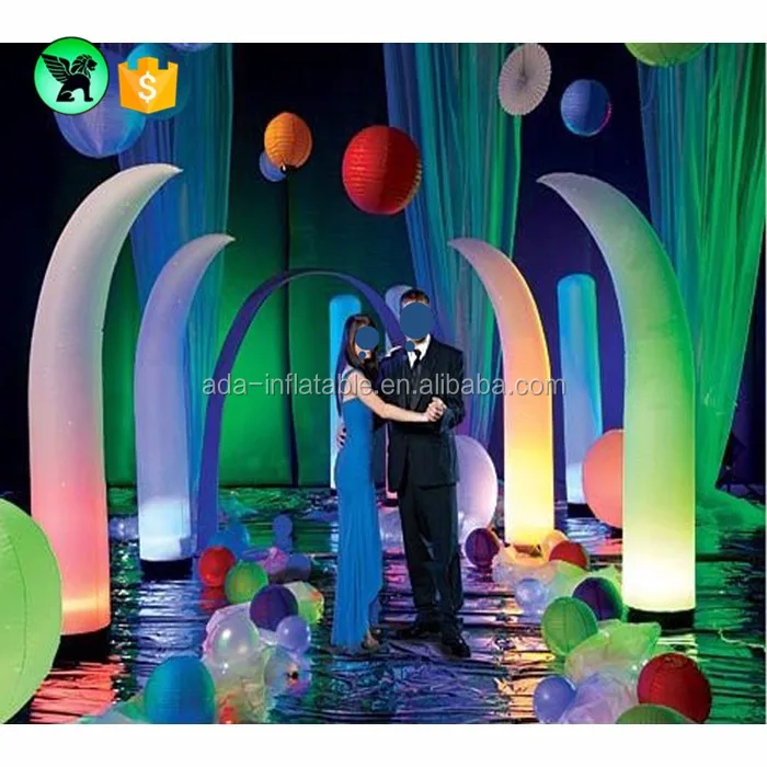 2017 Festival Event Decoration LED Light Inflatable Mammoth Tusk For Sale ST102