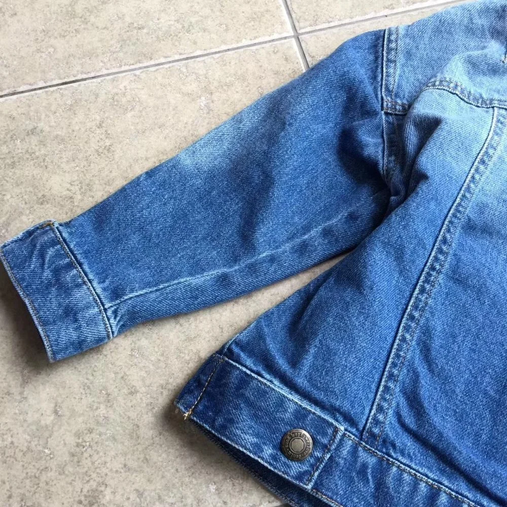 kids denim jacket children jacket for girl denim coat solid easy fashon boutiques kids clothes wholesale bulk baby outfit