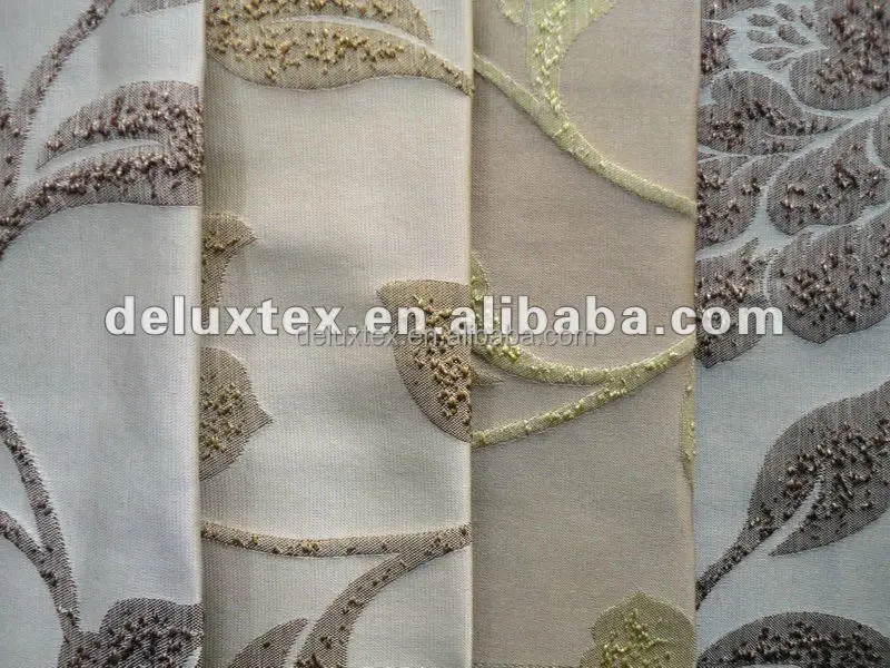 
Leaf pattern design print blackout curtain fabric 