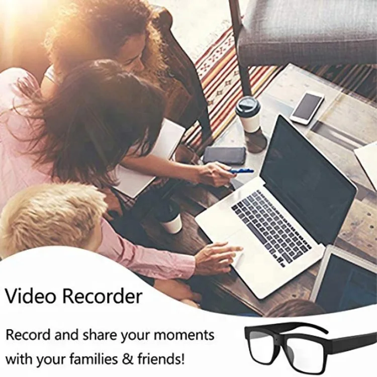 hidden Mini DVR glasses 1080P HD Spy Camera Pinhole indoor outdoor Video Recorder