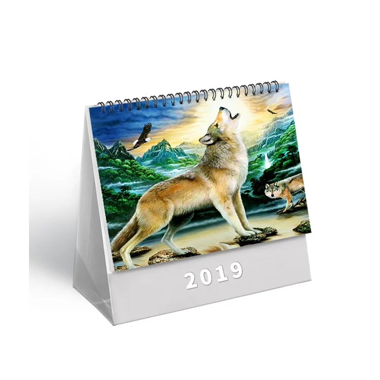 
Oem Custom 3D Cardboard Calendar 2019 