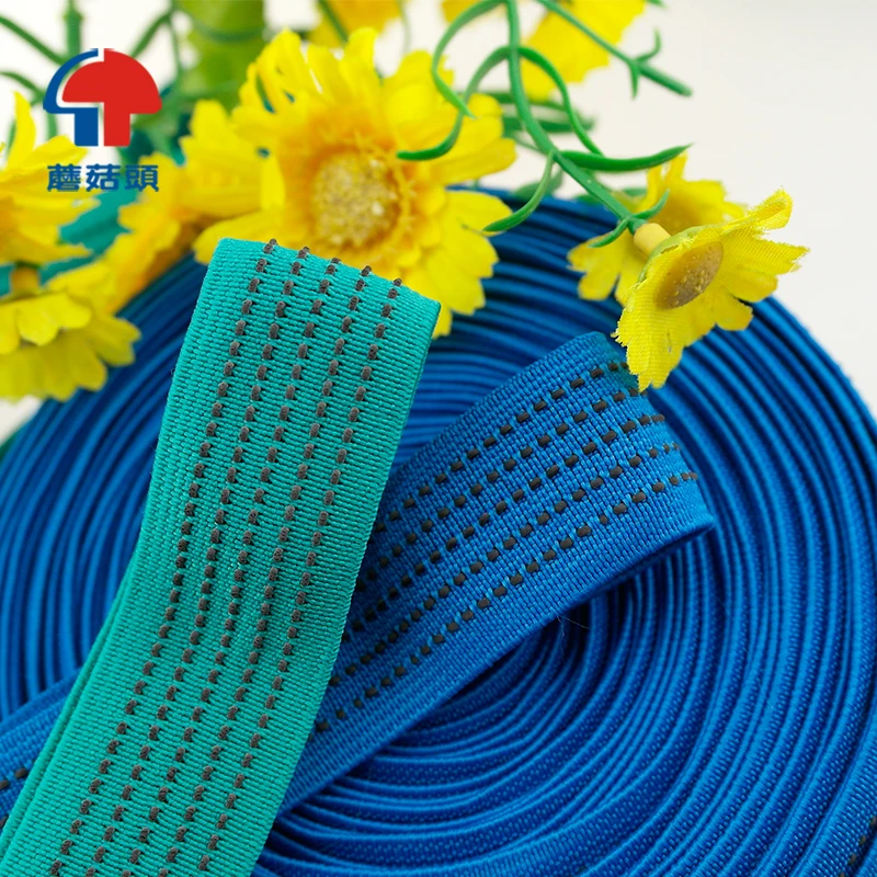 factory wholesale custom Non-slip flat elastic band webbing colorful elastic tape for Bundle