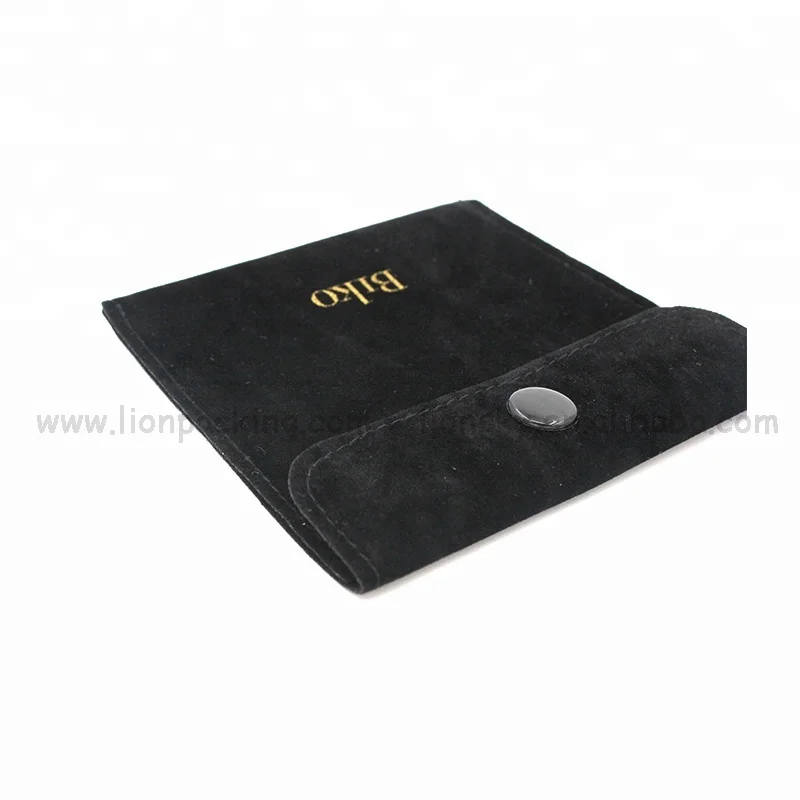 New design custom logo envelope style velvet pouches with low price