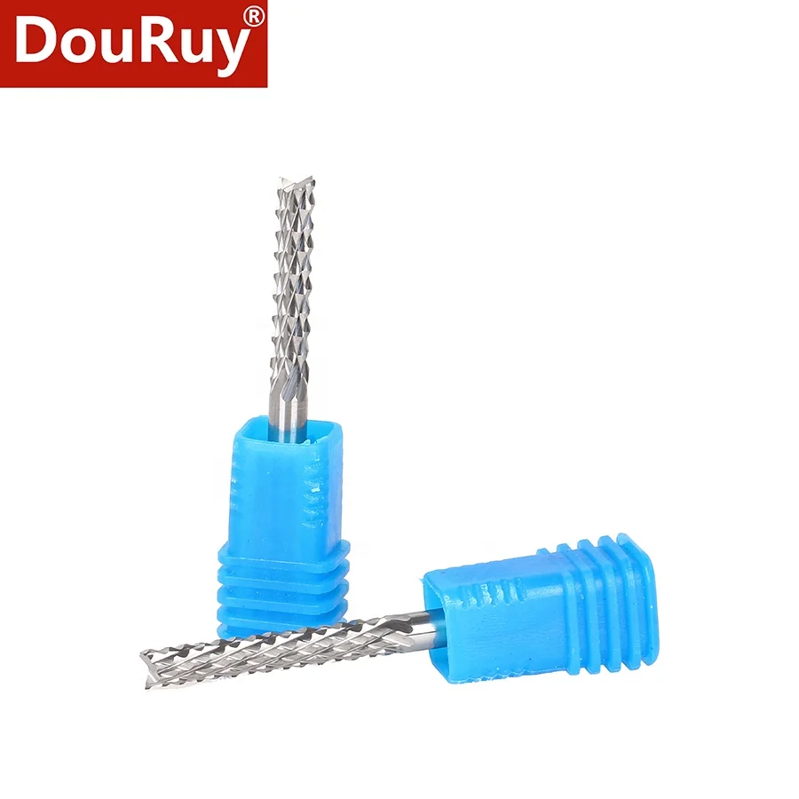 DouRuy solid carbide pcb router bits Corn teeth end mills Shank CNC PCB carbide end milling cutter