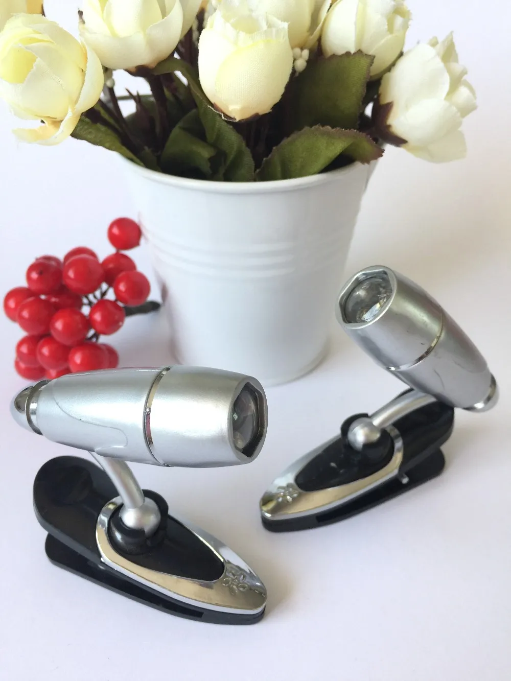 led reading book clip light