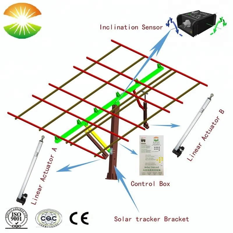 3KW 5KW 6KW 7KW 8KW 2 axis dual solar tracker  solar tracking system for solar energy systems