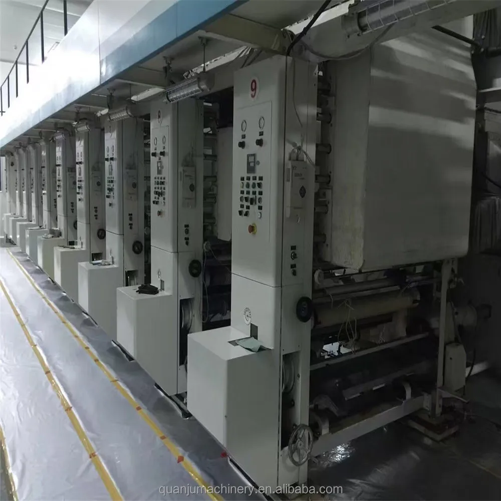 
Second hand 1050 shaftless gravure printing machinery with anti-stamping device 
