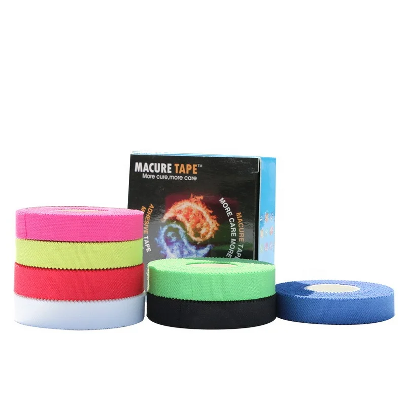 Спортивная хлопковая цветная лента Macure для скалолазания, дзюдо, бокса, фиксирующая лента с зигзагообразным краем