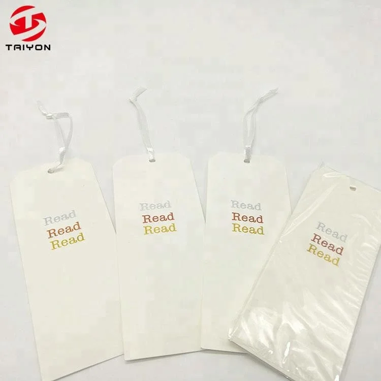 
Unique Design gold foil fancy book bookmark with ribbon 