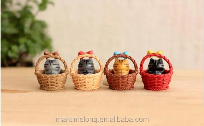 basket cheese cat kitten furnishing garden decoration decoration garden chinese garden decoration