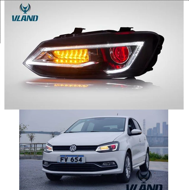 VLAND Car Lamp Factory LED Head Lamp For POLO 2011-2017 Xenon Headlight Plug And Play New Design