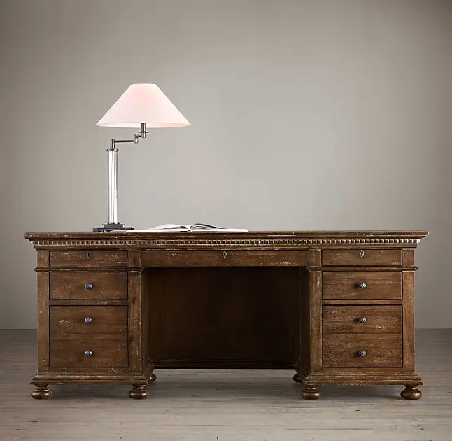 Luxury design wooden curved desks for office or home