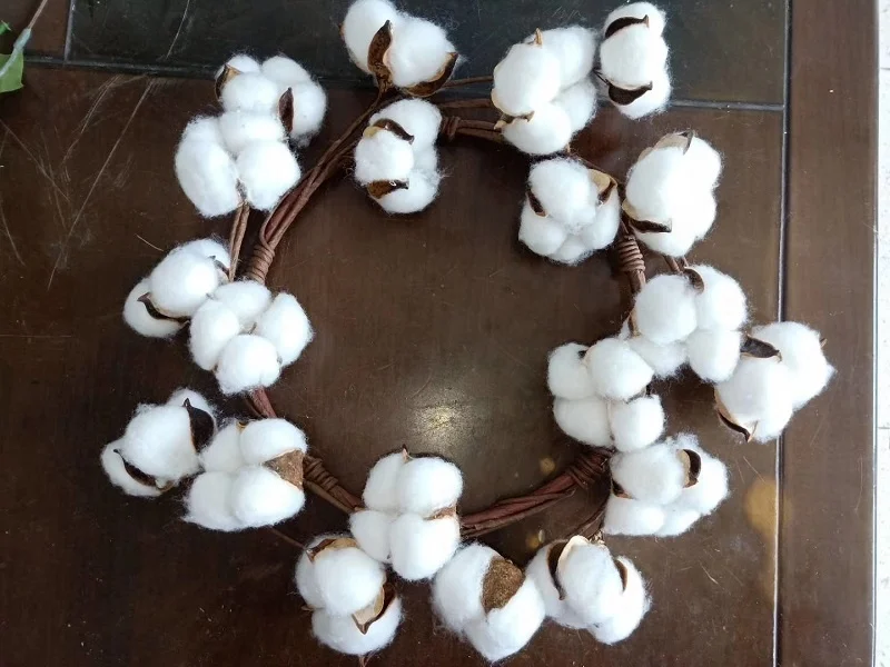 FCD1101 Good quality Artificial flowers cotton garland cotton stems for Christmas or wedding decoration