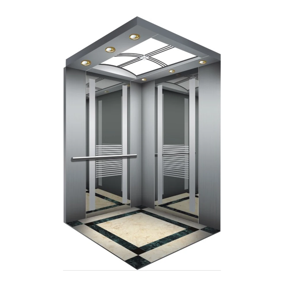 China Manufacturers Screw Drive Passenger Lifts Cabin Hotel Elevator Size