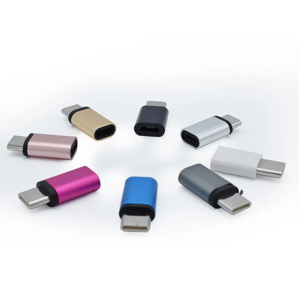 
aluminium alloy shell USB Type C Male Connector to Micro USB Female USB type C Adapter 