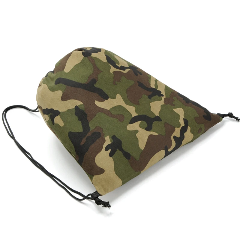 Camouflage Cotton Draw String Backpack Large Custom Sublimation Logo Waterproof Canvas Dust Pouch Bag For Shoe Gift Cloth Pack
