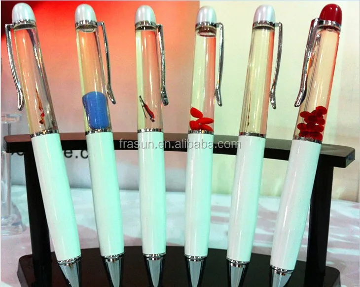 Top quality custom made promotional oil floating pen/floating ballpoint pen/floating liquid pen
