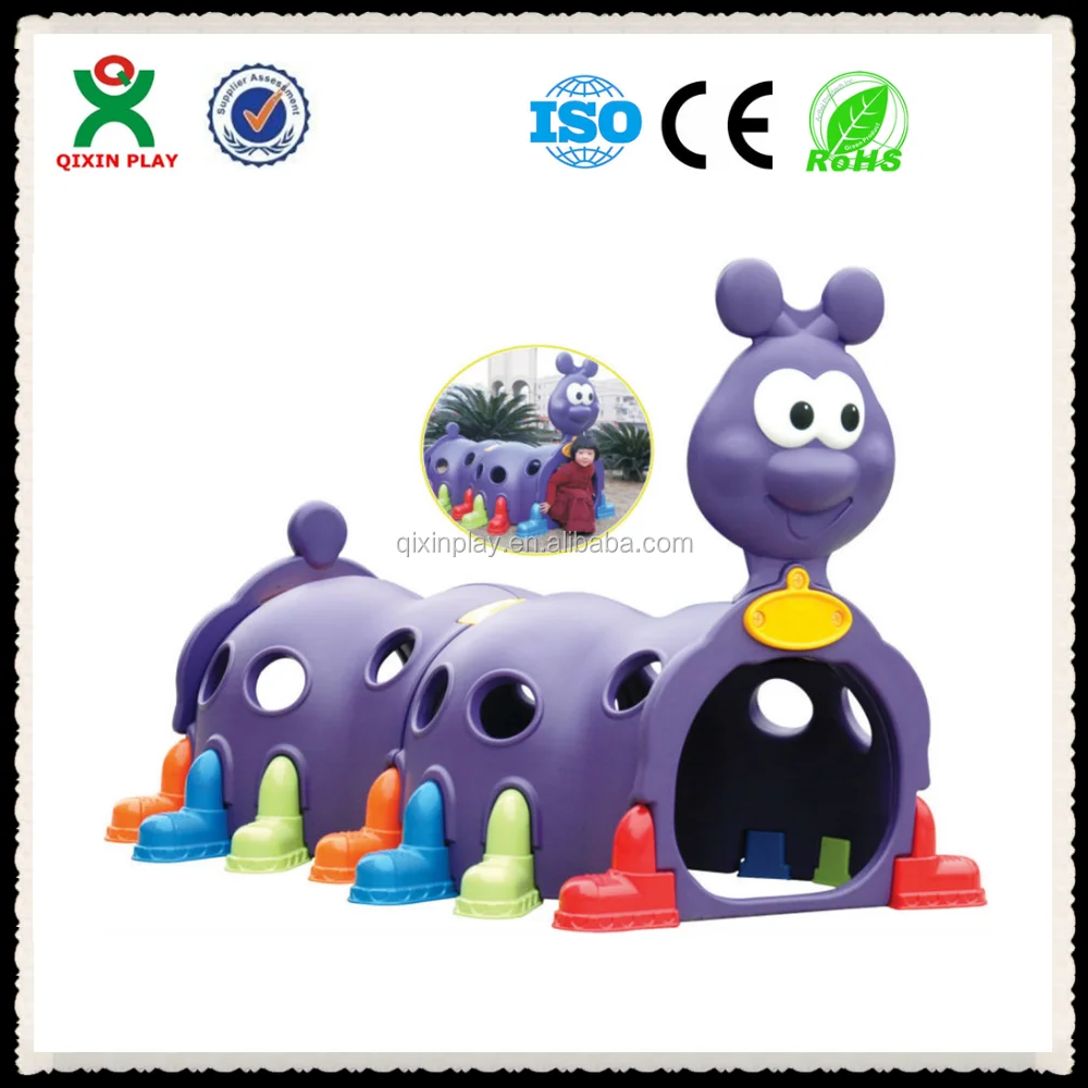 2016 hot sale!lovely Worm style kids play tunnel kids plastic tunnels for kids climbing tunnelQX-160E