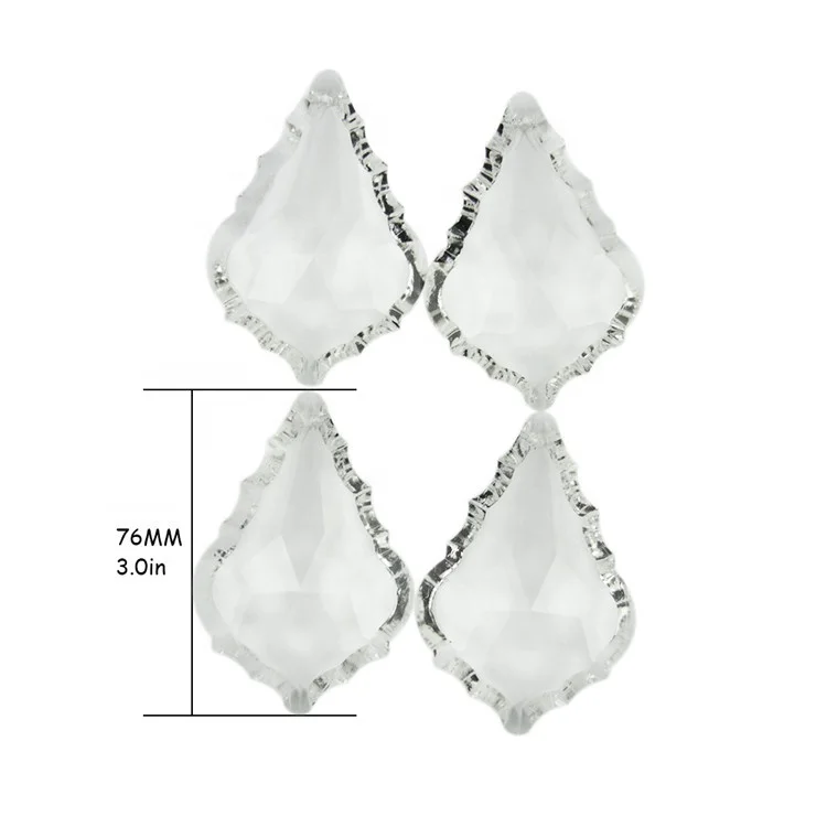 Discount Sales Transparent Chandelier Crystal Maple Leaf Shape Crystal Chandelier Trimming Hanging Parts For Home Decor