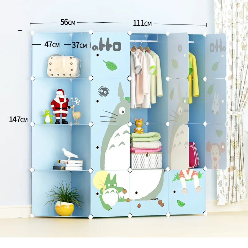 Portable Kids Wardrobe Bedroom Closet Children Storage Organizer