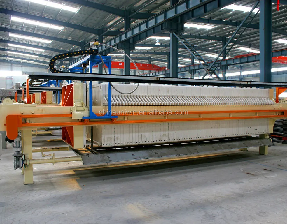 China famous wastewater dewatering hydraulic chamber filter press