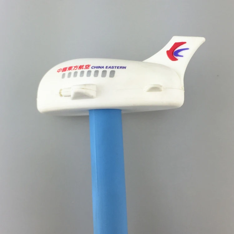 Promotional custom design PVC plastic 3D airplane ballpoint pen