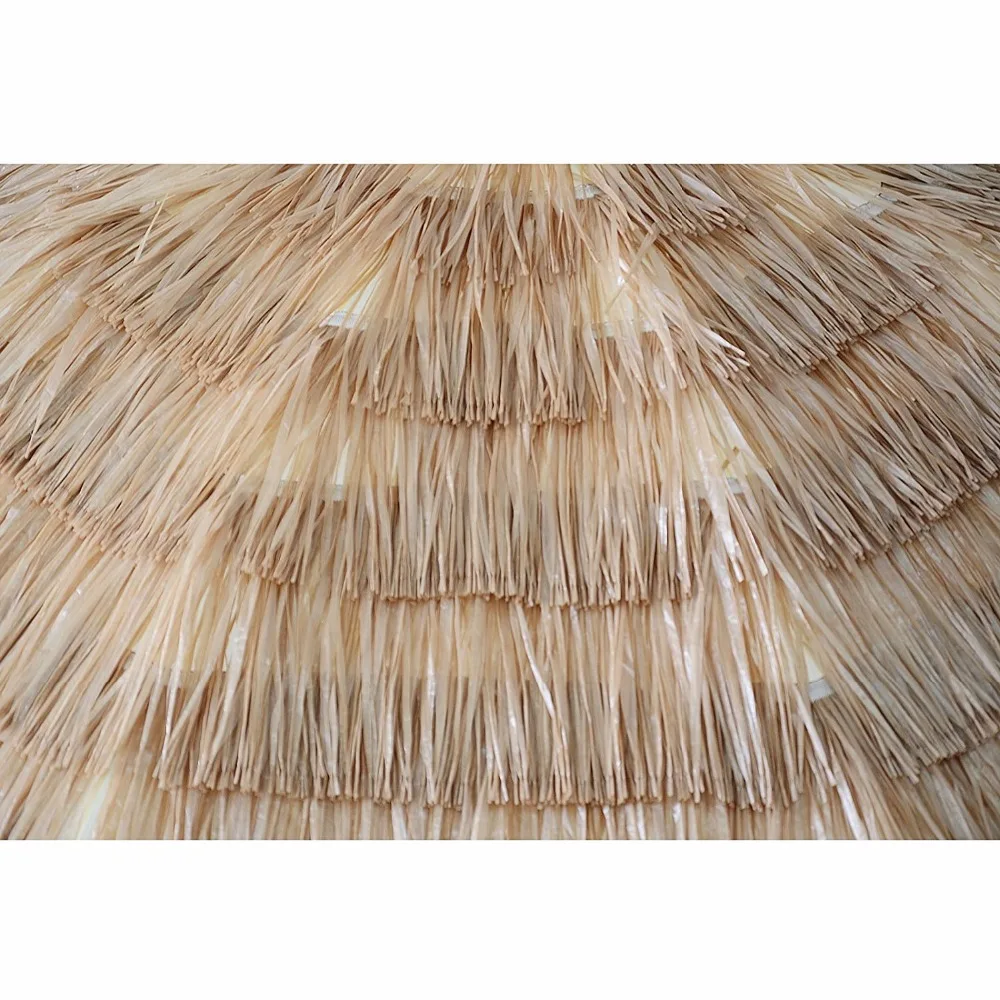 6foot 1.8meter sea palm leaf  synthetic thatched umbrella tiki straw hula outdoor grass umbrella