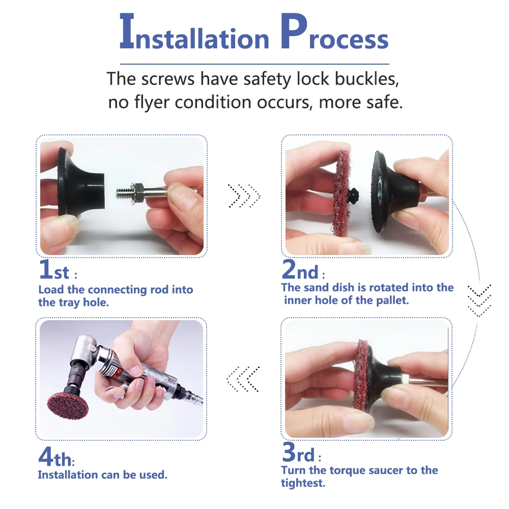 
Surface Conditioning Roloc Disc Coarse 2 inch 50mm Non-woven Disc Sanding Surface Grinder Quick Change Fiber Sanding Disc P24 