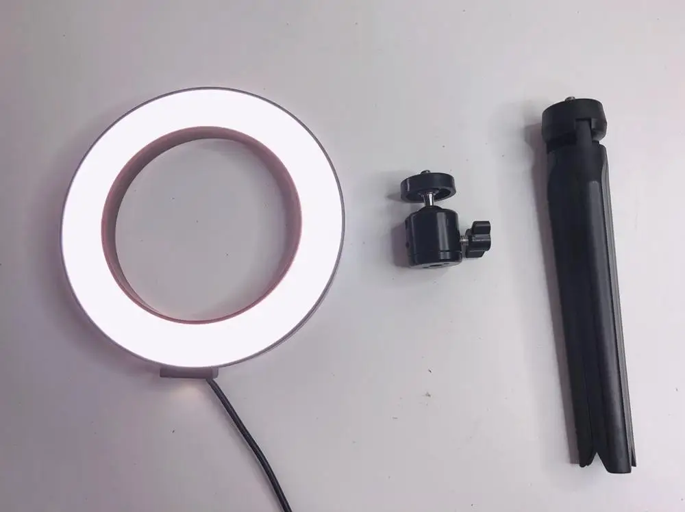 
Big/Small Dimmable LED Studio Camera Ring Light Phone Video Light Lamp With Tripods Ring Table Fill Light 