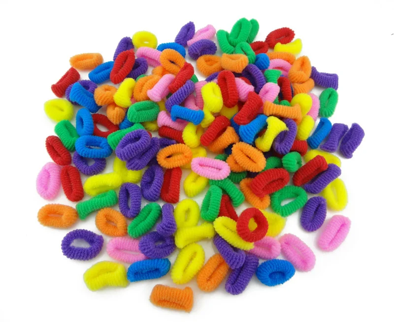 100pcs lot Colorful Child Kids Hair Holders Cute Rubber Bands Hair Elastics Accessories Girl Women Charms