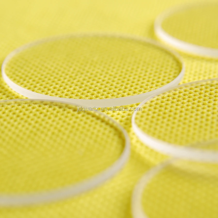 JD Clear Glass Round Fused Silica Quartz Disc