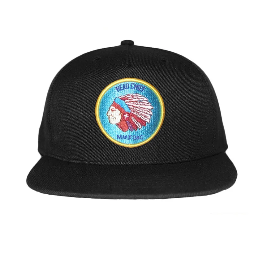 fashion hip hop 100% cotton custom embroidery logo snapback hats manufacturer