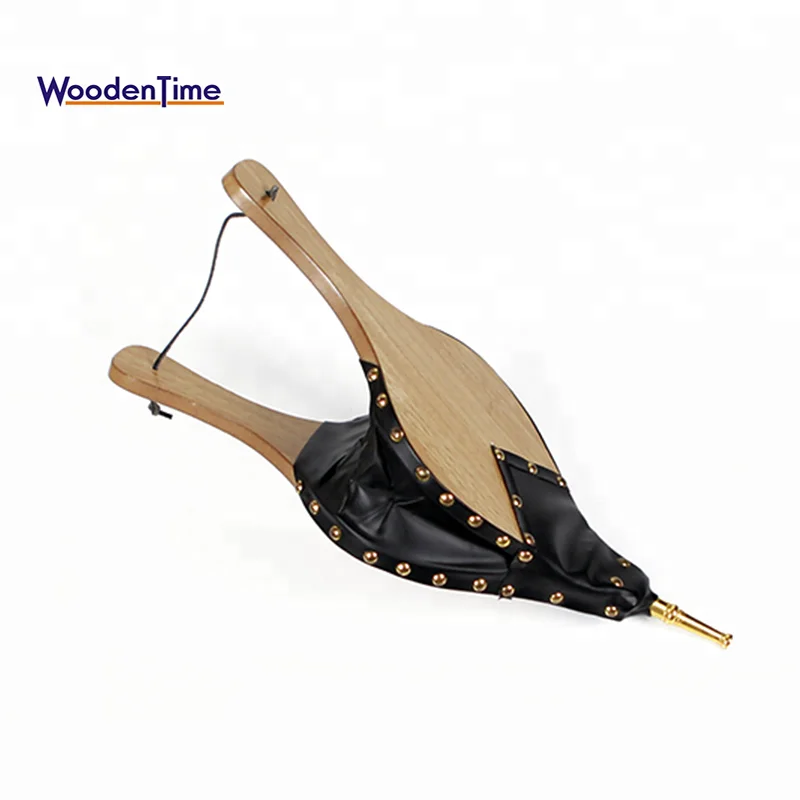 Нагнетатель для барбекю, инструменты для дровяного камина, аксессуары для камина, нагнетатель для кожевенного камина для барбекю с подвесным кожаным ремешком