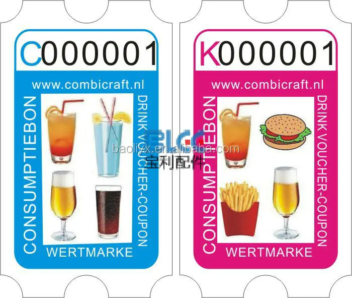 Customized pull tabs lottery redemption printing tickets for Game machine with wholesale price from China