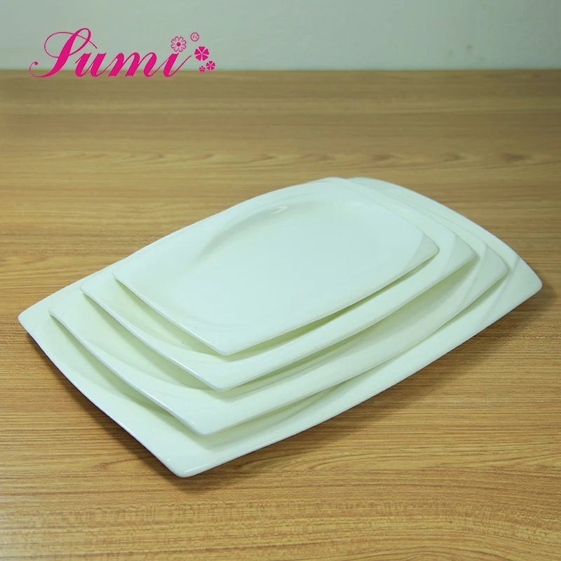 New products rectangular porcelain dinnerware ceramic dinner plates set