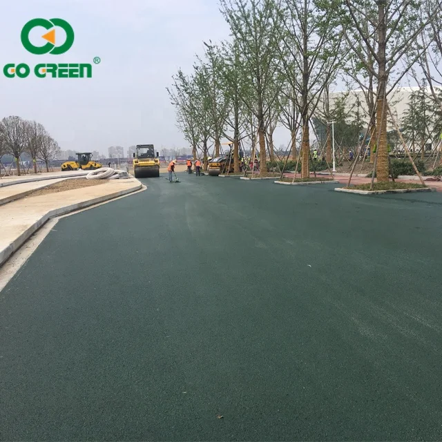 Synthetic blend clear asphalt binder for producing coloured asphalt green road