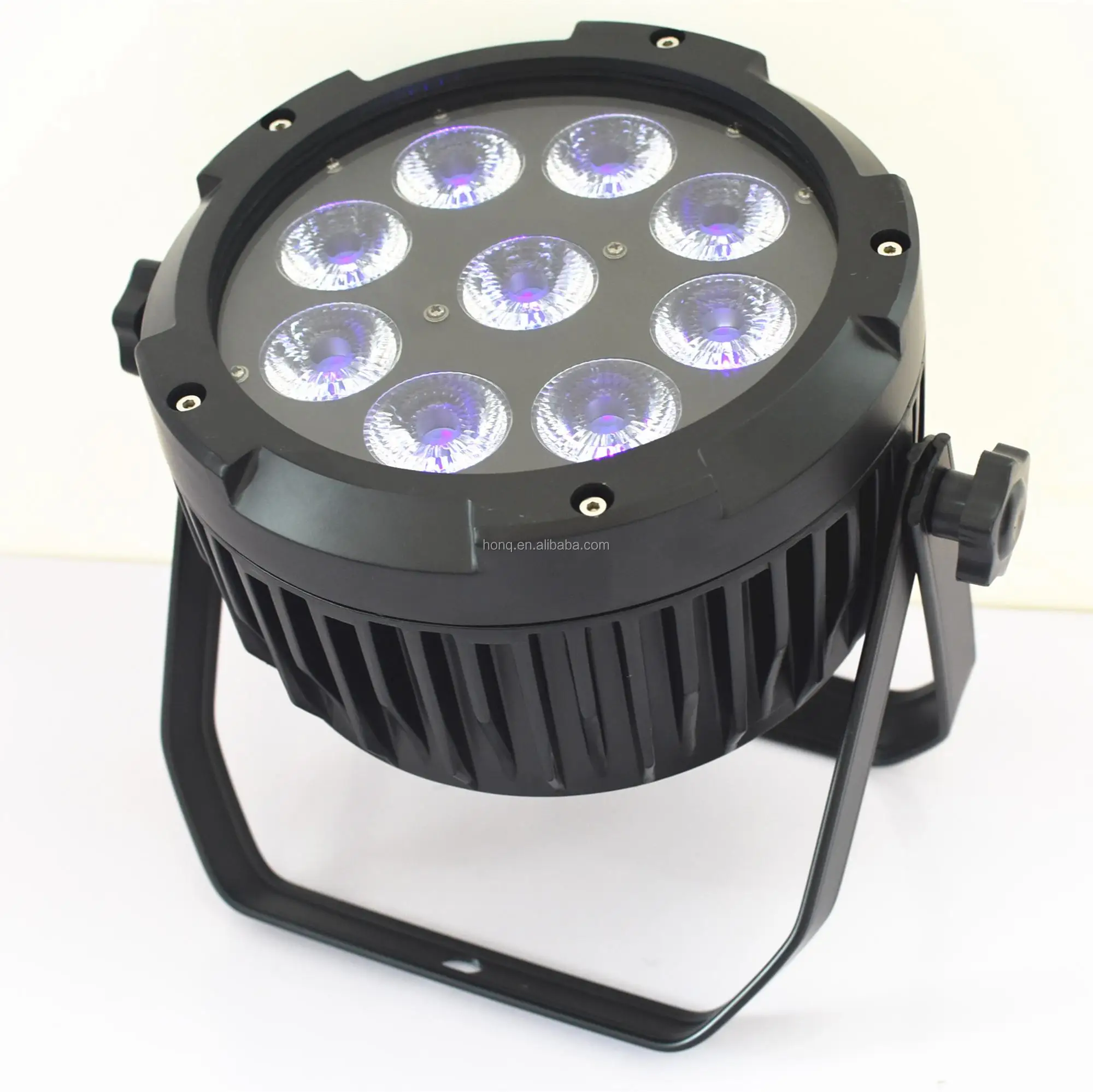 Factory price Wireless dmx slim 12*18W RGBWAUV 6in1 9led Waterproof Battery Powered Led Par