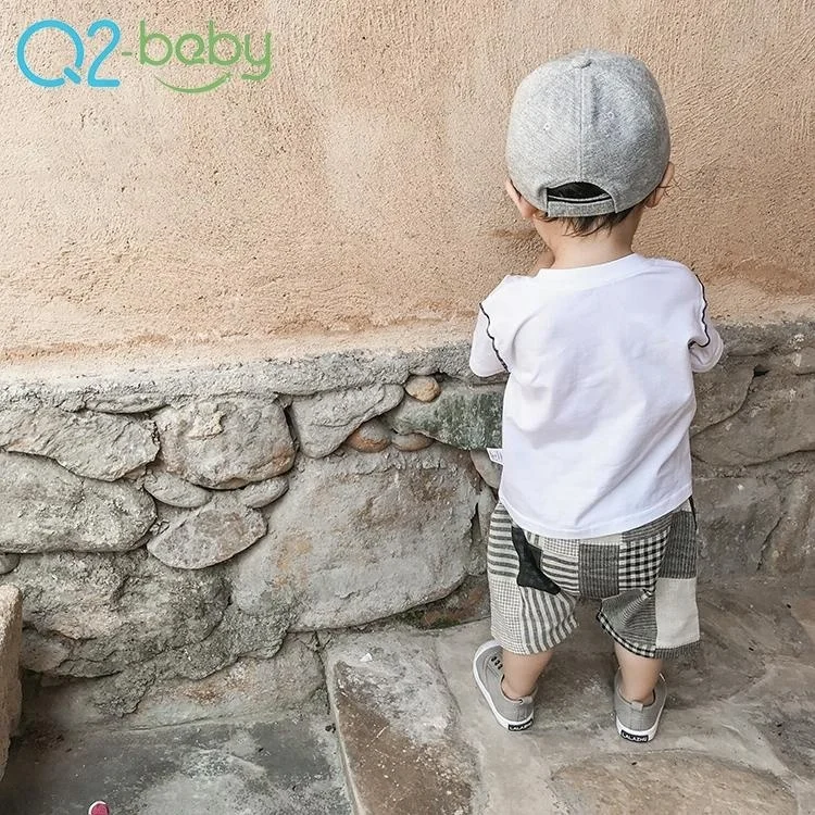 
Cheap price summer casual baby boys girls cotton clothes toddlers round neck t-shirt 2116 