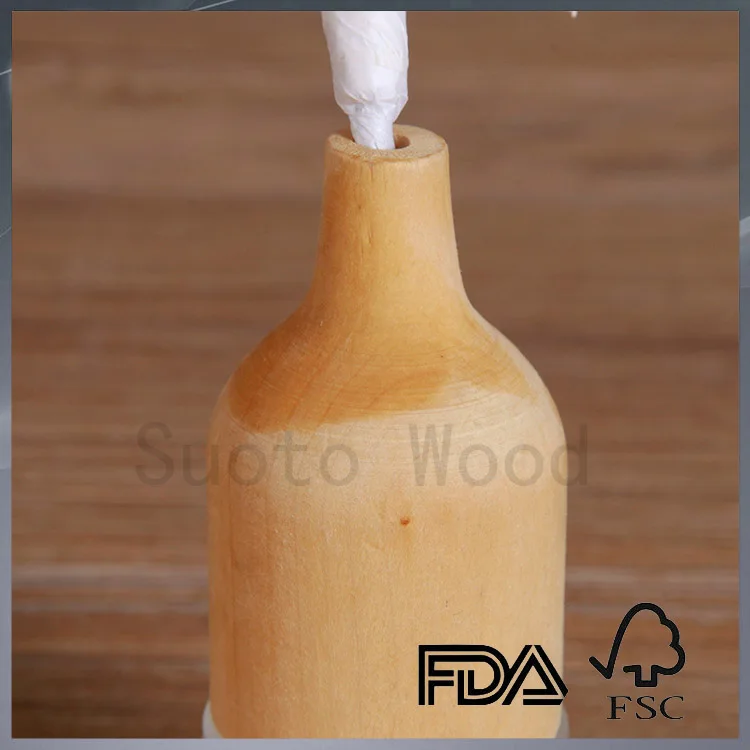 Natural wooden cap for air frensher wooden lid for aroma bottle