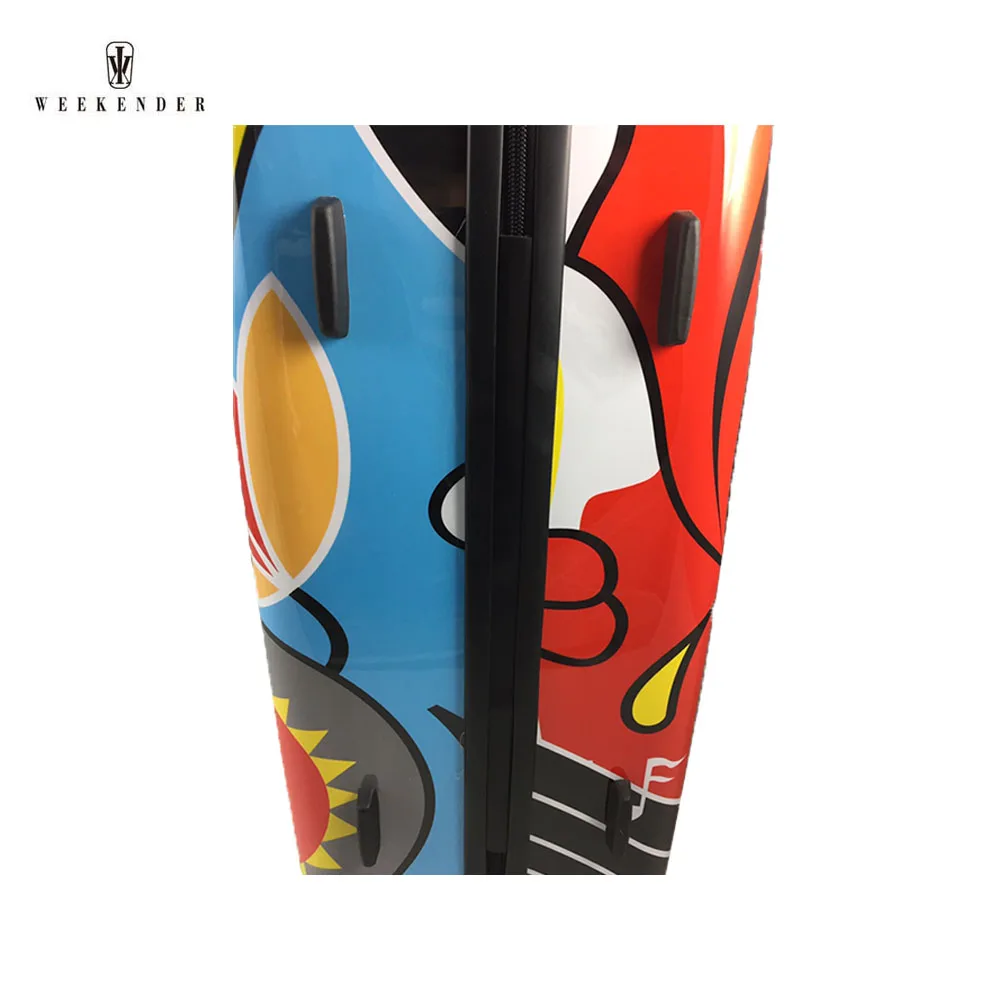 Fashionable Printing Spinner Wheel Polo Aluminium Trolley Luggage