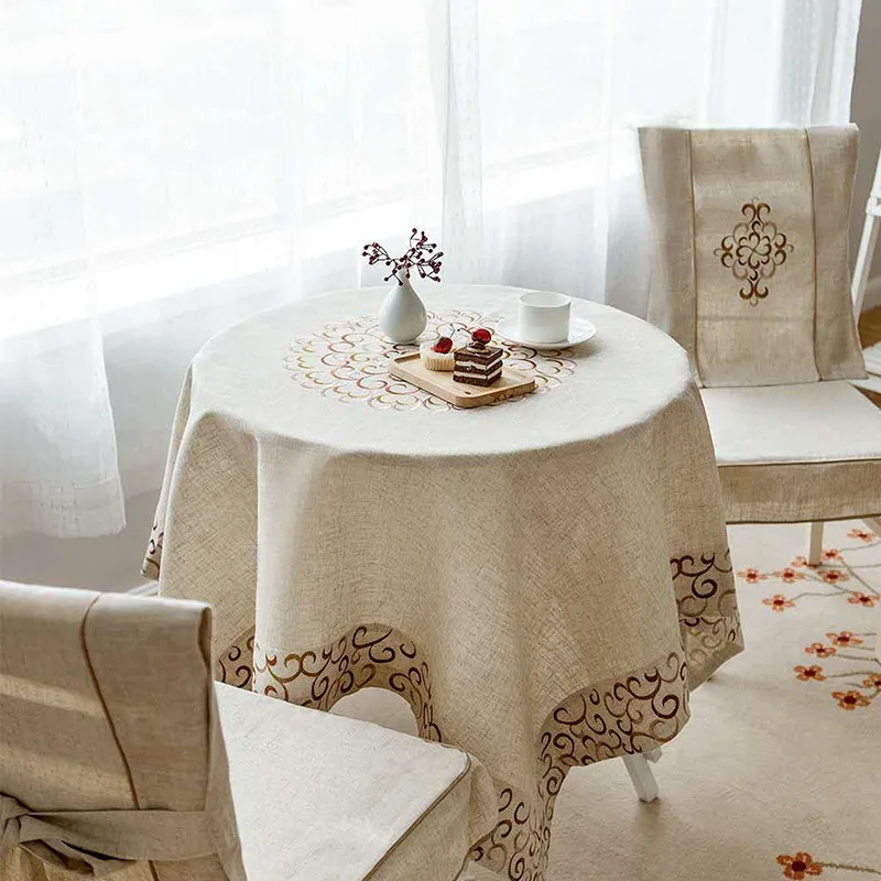 Banquet and Wedding Used Wholesale Embroidered Linen Chairs Covers for Wedding