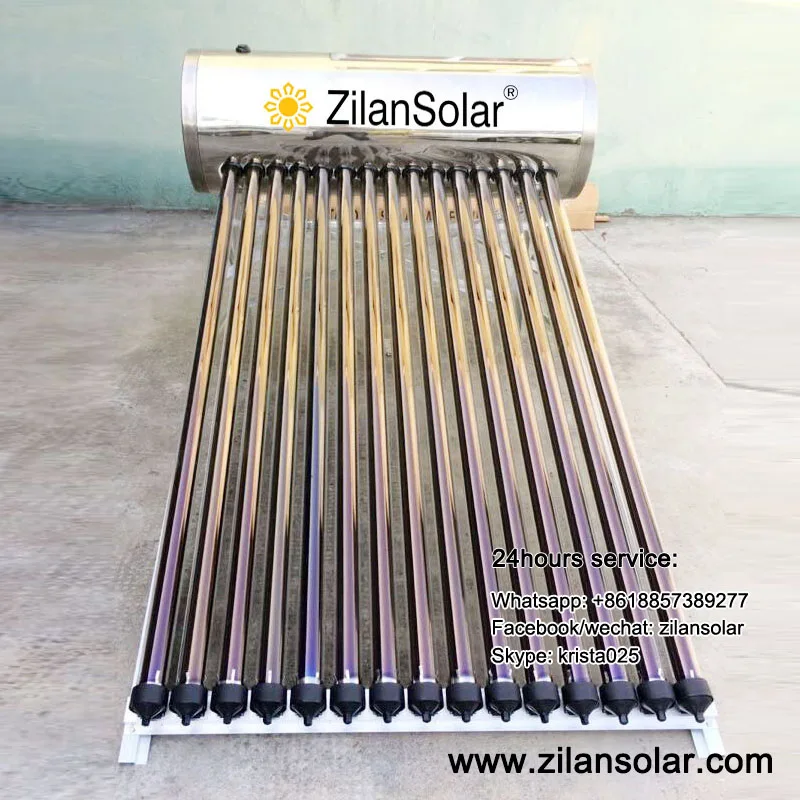 Inox pressurized solar heater water