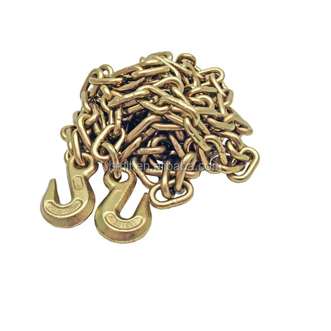 10mmx6m yellow zinc galvanized G80 lifting chain with hooks