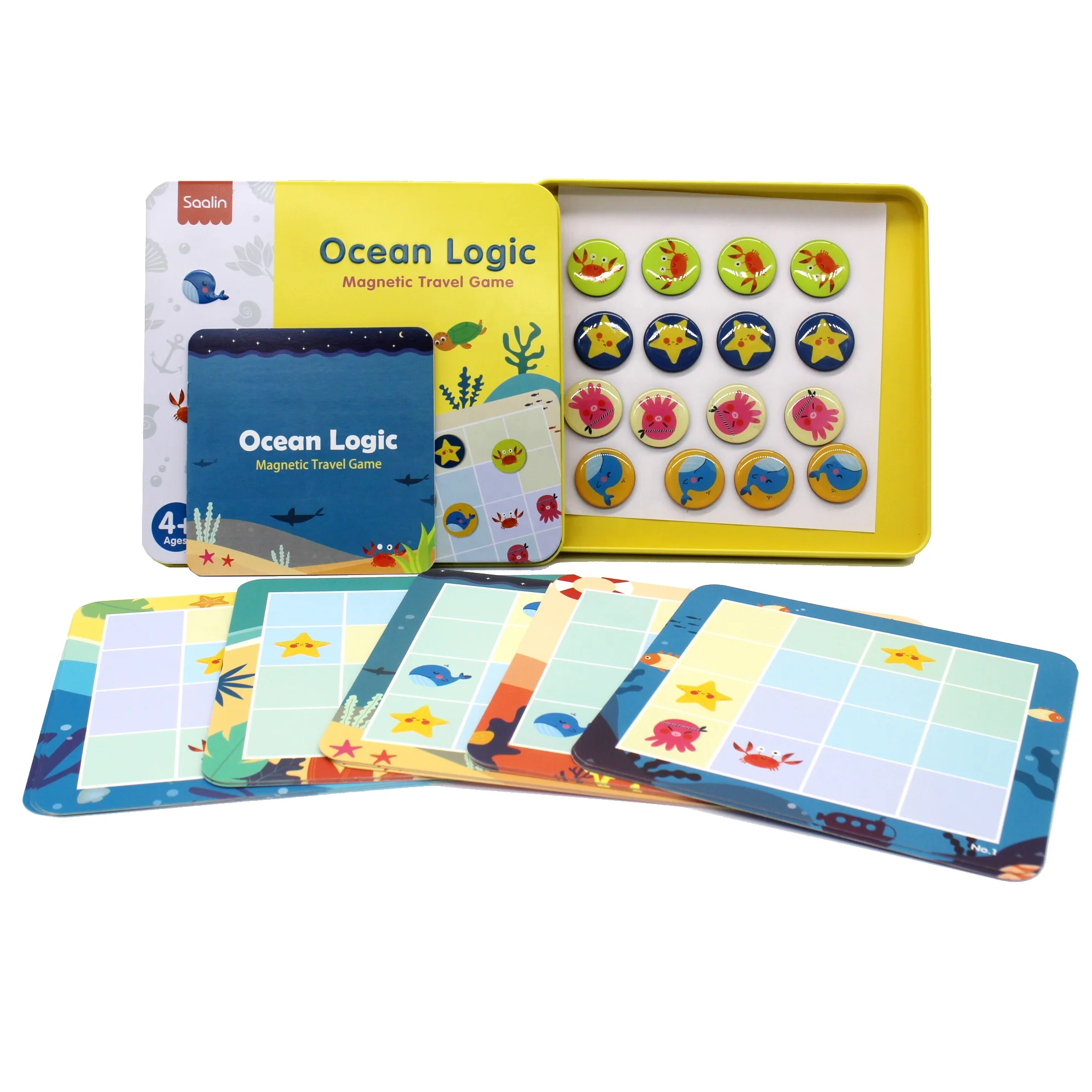 2019 Newest Hot Saalin Magnetic Mind Jungle Logic Game Travel Game for kids Theme Ocean
