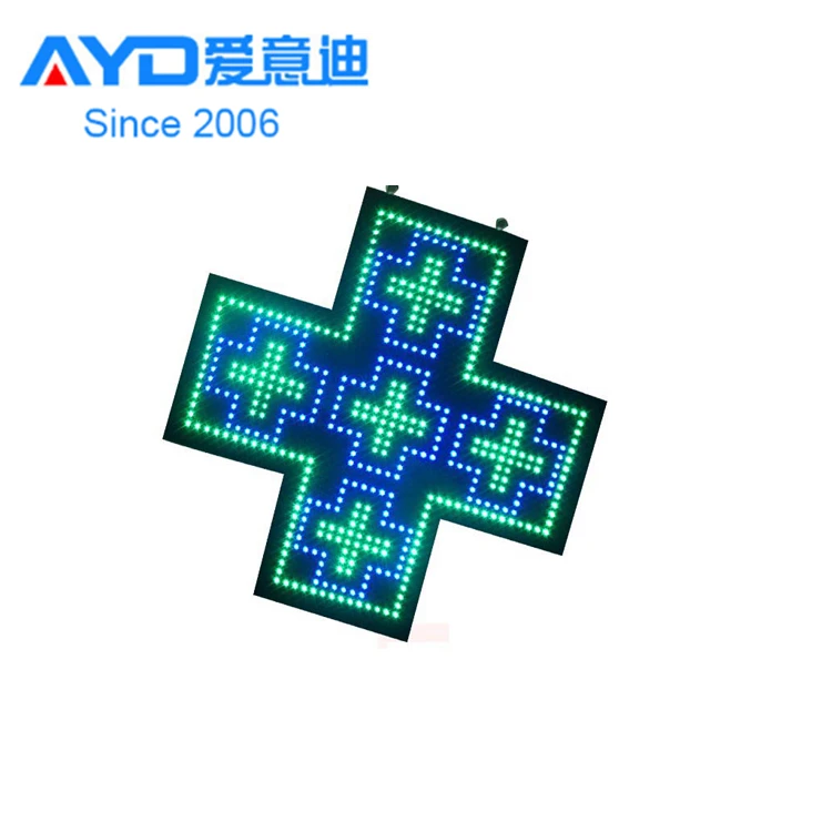 LED Acrylic Sign,LED Open Sign,LED Green Pharmacy cross Sign