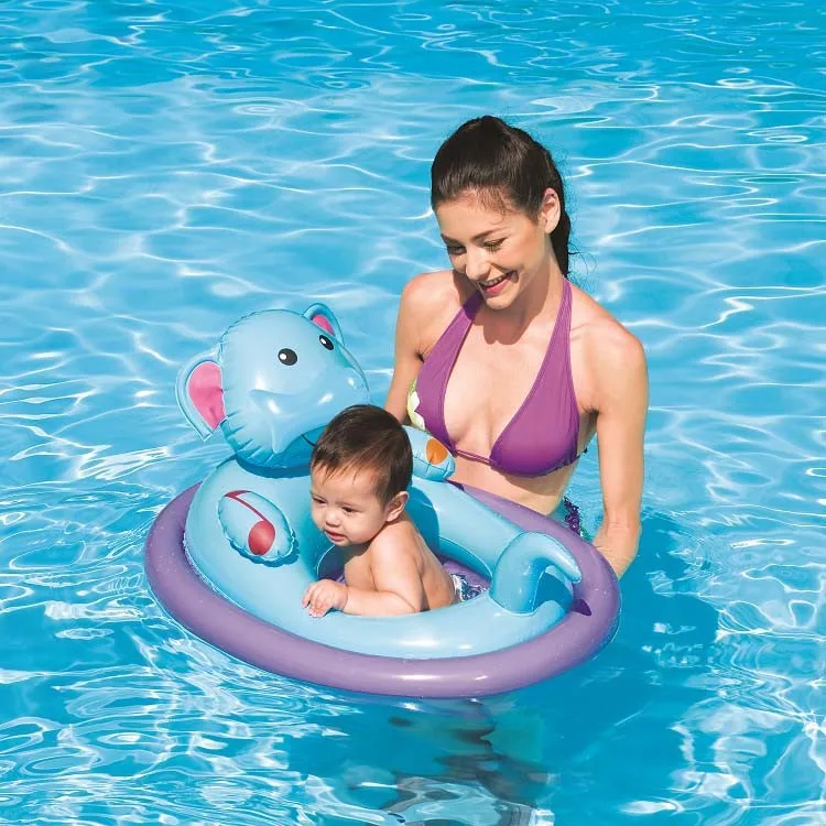PVC inflatable baby float seat animal design baby pool floater