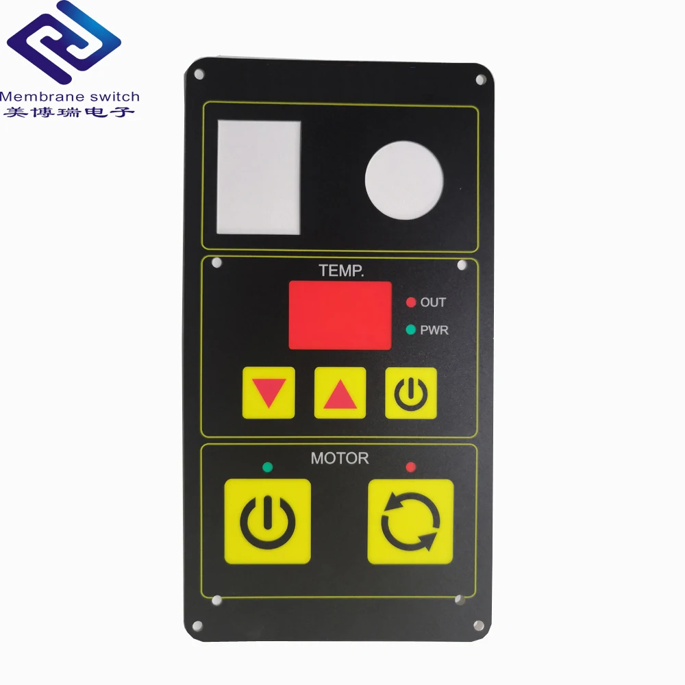 Lexan sticker screen printed control panel membrane keypad overlay