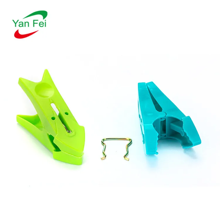 Wholesale High Quality Hot Selling Custom Colorful Plastic Clothespin Fashion Clothes Pegs Beach Chair Towel Clip For Laundry